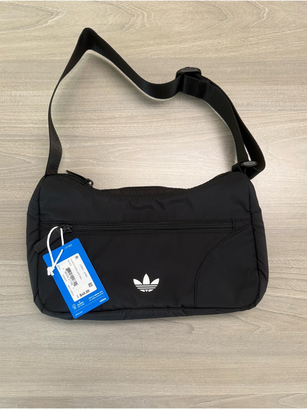 NWT adidas Originals Classic Shoulder Bag Black Trefoil JK9892